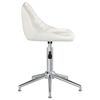 vidaXL Chaises pivotantes &agrave; manger lot de 4 blanc similicuir