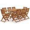 vidaXL Ensemble &agrave; manger de jardin pliable 9 pcs bois d'acacia solide