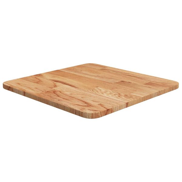 vidaXL Dessus de table carr&eacute; Marron clair40x40x1,5cm Bois ch&ecirc;ne trait&eacute;