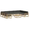 vidaXL Ensemble de canap&eacute;s d'ext&eacute;rieur 10 pc Blanc et anthracite