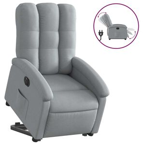 vidaXL Fauteuil inclinable &eacute;lectrique gris clair tissu