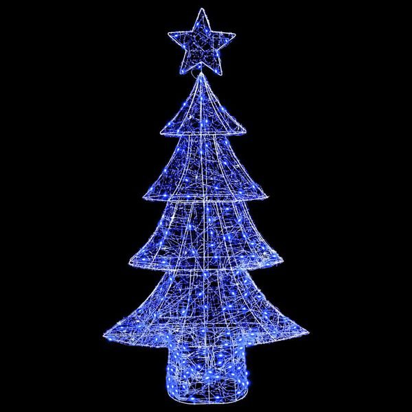 vidaXL Sapin de Noël avec 160 LED Bleu 150 cm Acrylique