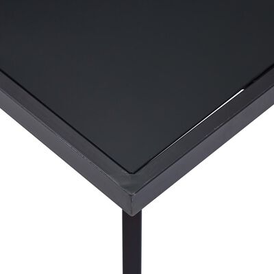 vidaXL Table à manger Noir 120x60x75 cm Verre trempé