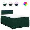 vidaXL Sommier &agrave; lattes de lit et matelas Vert fonc&eacute; 120x200cm Velours