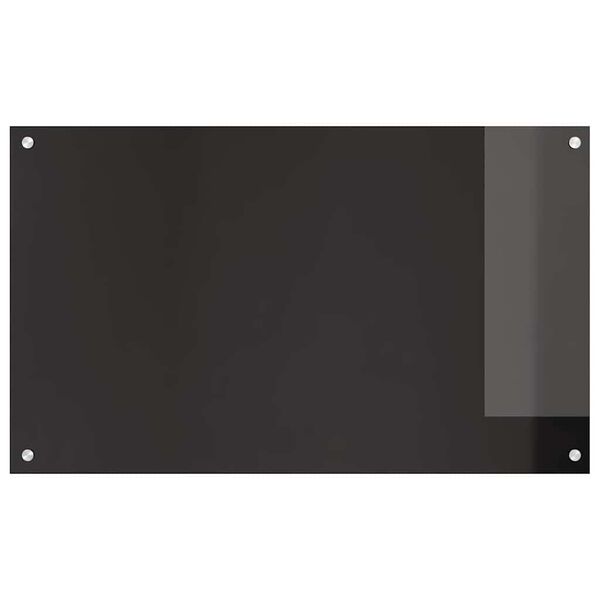 vidaXL Protection de cuisine 2 pcs Noir 100 x 60 cm verre tremp&eacute;
