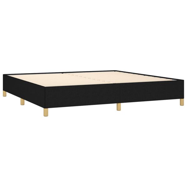 vidaXL Cadre de lit sans matelas noir 200x200 cm tissu