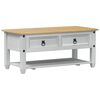 vidaXL Table basse Blanc 100 x 48 x 45 cm Bois de pin massif