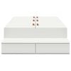 vidaXL Cadre de lit avec rangement Blanc 100 cm Bois d'ingénierie
