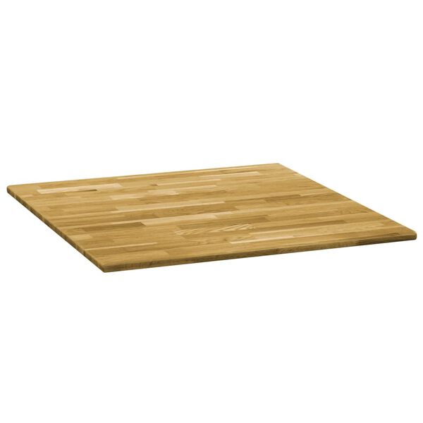 vidaXL Dessus de table Bois de chêne massif Carré 23 mm 80x80 cm