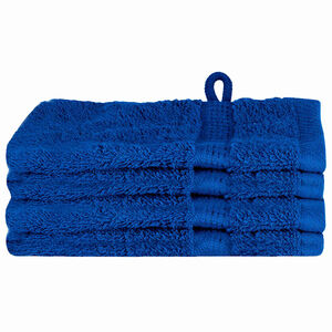 vidaXL Serviette Invit&eacute; SOLUND 4 pcs Bleu 15 x 21 cm 550 gsm