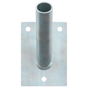 vidaXL Support de Drapeau Argent&eacute; 10,5 x 7,5 x 2,5 cm Acier