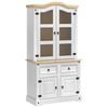 vidaXL Buffet CORONA Blanc 100 x 48,5 x 179 cm Pin massif