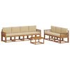 vidaXL Ensemble de canap&eacute;s d'ext&eacute;rieur 8 pc Naturel et Beige