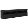 vidaXL Meubles TV muraux 2 pc Ch&ecirc;ne noir Bois d'ing&eacute;nierie