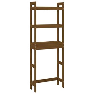 vidaXL &Eacute;tag&egrave;re de toilette Marron miel 63x26x171 cm Bois de pin massif