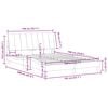 vidaXL Cadre de lit sans matelas Hanko gris fonc&eacute; 140x190 cm velours