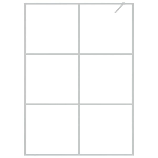 vidaXL Paroi de douche Argent&eacute; 140x195 cm Verre ESG transparent