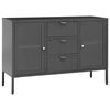 vidaXL Buffet Anthracite 105x35x70 cm Acier et verre tremp&eacute;