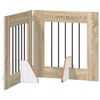 vidaXL Porte de chien pliable avec supports 2 pcs Ch&ecirc;ne Sonoma