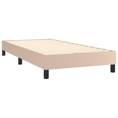 vidaXL Sommier à lattes de lit avec matelas Cappuccino 100x200 cm