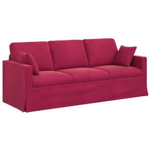 vidaXL Canap&eacute; Bordeaux 198 x 78 x 80 cm Velours
