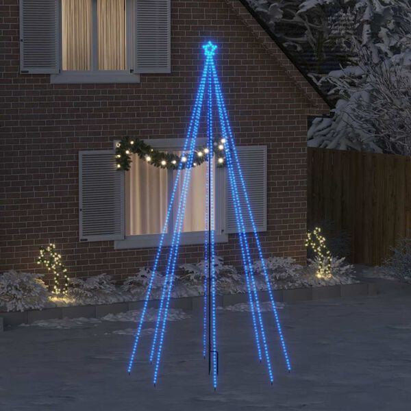 vidaXL Sapin de Noël à LED Intérieur/Extérieur 576 LED bleu 3,6 m