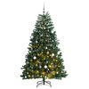 vidaXL Sapin de No&euml;l artificiel articul&eacute; 300 LED et boules 210 cm
