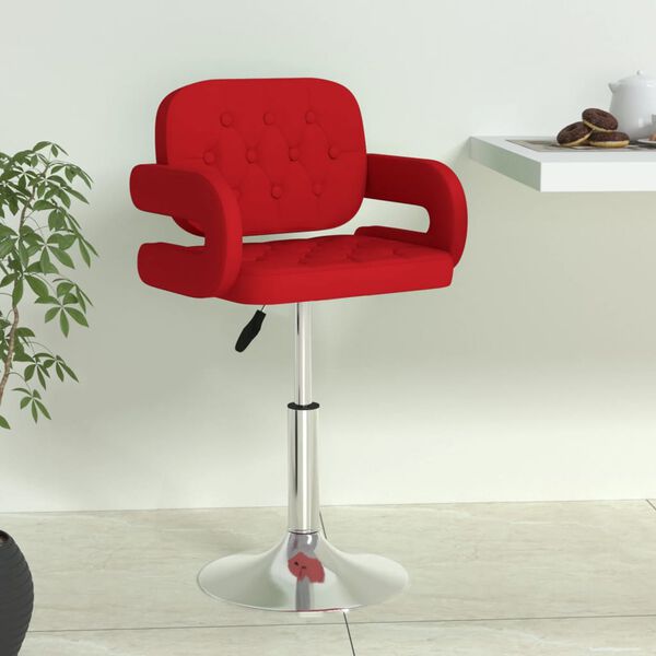 vidaXL Tabouret de bar rouge bordeaux similicuir