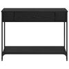 vidaXL Table console Chêne noir 100 x 34.5 x 75 cm Bois d'ingénierie