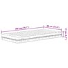 vidaXL Lit de jour avec matelas blanc 80x200 cm bois de pin massif