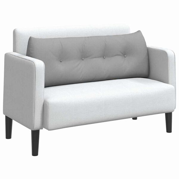 vidaXL Coussin de Dos Gris nuage 140 x 24 x 50 cm tissu