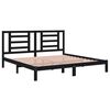 vidaXL Cadre de lit sans matelas noir 200x200 cm bois massif de pin