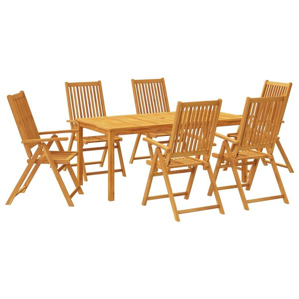 vidaXL Ensemble &agrave; manger de jardin 7 pcs 180x90x75 cm Bois d'acacia solide