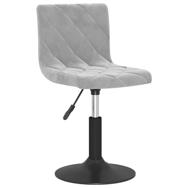 vidaXL Tabouret de bar Gris clair Velours