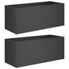 vidaXL Cache-pot de jardin 2 pc Noir 100 x 40 x 40 cm