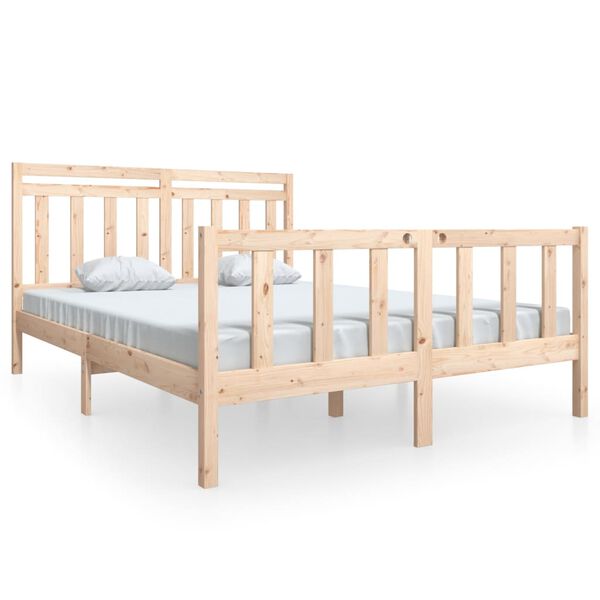 vidaXL Cadre de lit sans matelas bois massif 160x200 cm