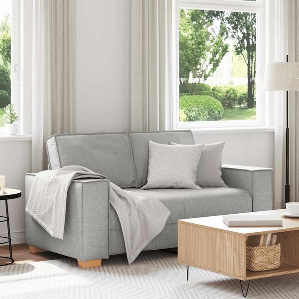 vidaXL Canap&eacute; 2 places Gris nuage 120 cm Tissu