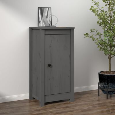 vidaXL Buffet Gris 39x35x80 cm Bois massif de pin