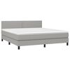 vidaXL Sommier &agrave; lattes de lit et matelas et LED Gris clair 180x200 cm