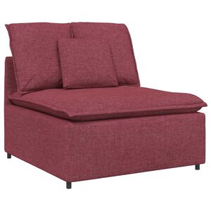 vidaXL Module central de canap&eacute; modulable avec coussins rouge bordeaux 100 cm