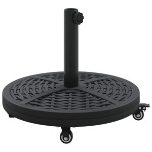 vidaXL Pied de parasol 15.2 kg Noir Fer Circulaire