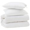 vidaXL Ensemble de Duvet avec oreiller 3 pi&egrave;ces Blanc Microfibre