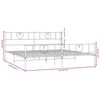vidaXL Cadre de lit métal sans matelas et pied de lit blanc 183x213 cm