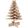 vidaXL Arbre de No&euml;l en bois pour d&eacute;coration 80 cm bois massif de pin