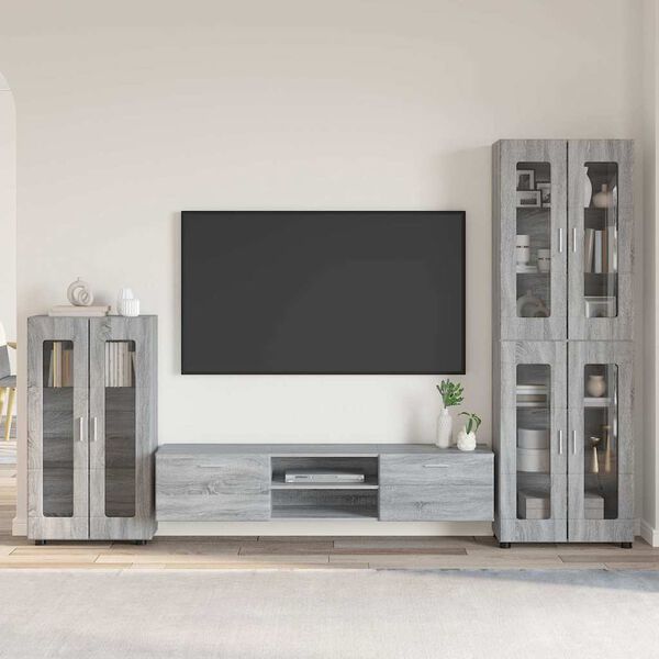 vidaXL Ensemble meuble TV FLORIN Gris Sonoma Bois d'ing&eacute;nierie