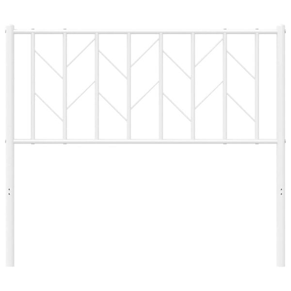 vidaXL Tête de lit métal blanc 100 cm