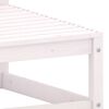 vidaXL Repose-pieds de jardin avec coussins lot de 2 Blanc Bois de pin