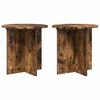 vidaXL Support de Plante 2 pcs Ch&ecirc;ne fum&eacute; 40 x 40 x 40 cm