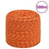 vidaXL Corde de bateau Orange 8 mm 500 m Polypropylène