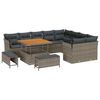 vidaXL Ensemble de canap&eacute; de jardin 12 pc Gris polyrotin